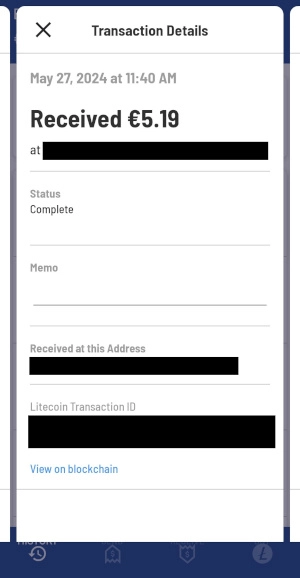 Chequity payment proof